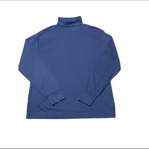 Vintage Blue Turtleneck Tee Shirt